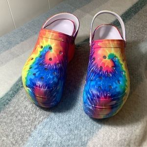 Clogs Gardener Platform Clogs Multi Color Platform Wedge Mules size 10 M